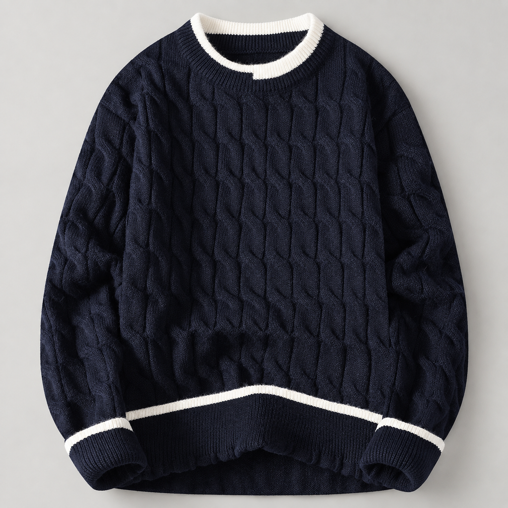 Jonathan Cable-Knit Crewneck Sweater