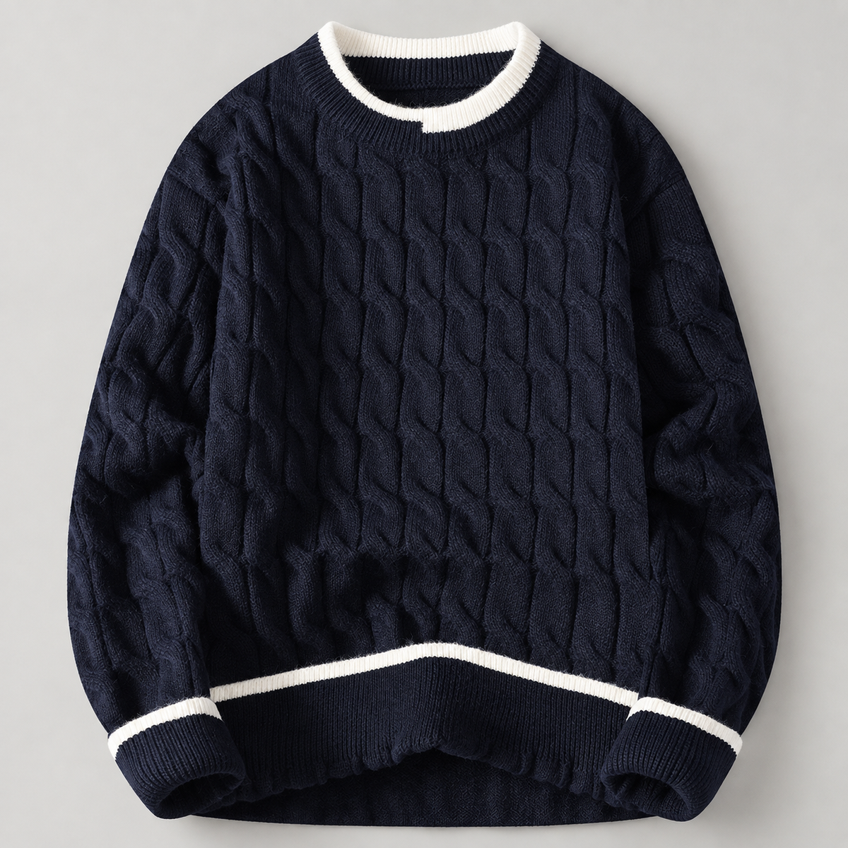 Jonathan Cable-Knit Crewneck Sweater
