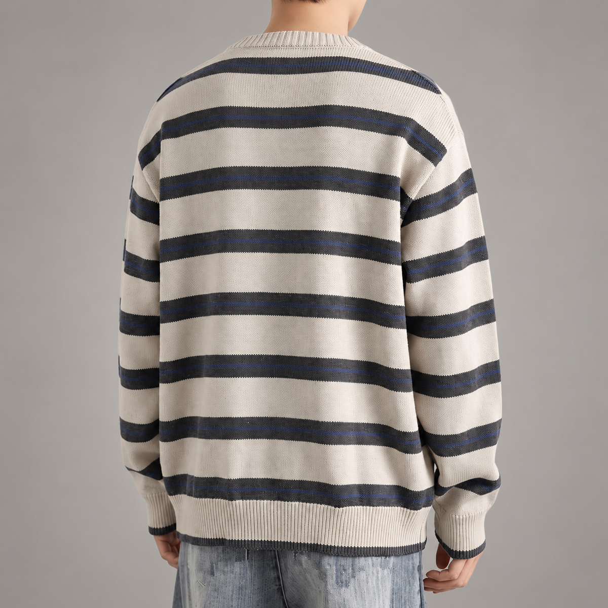 William Men’s Striped Button-Front Knit Cardigan