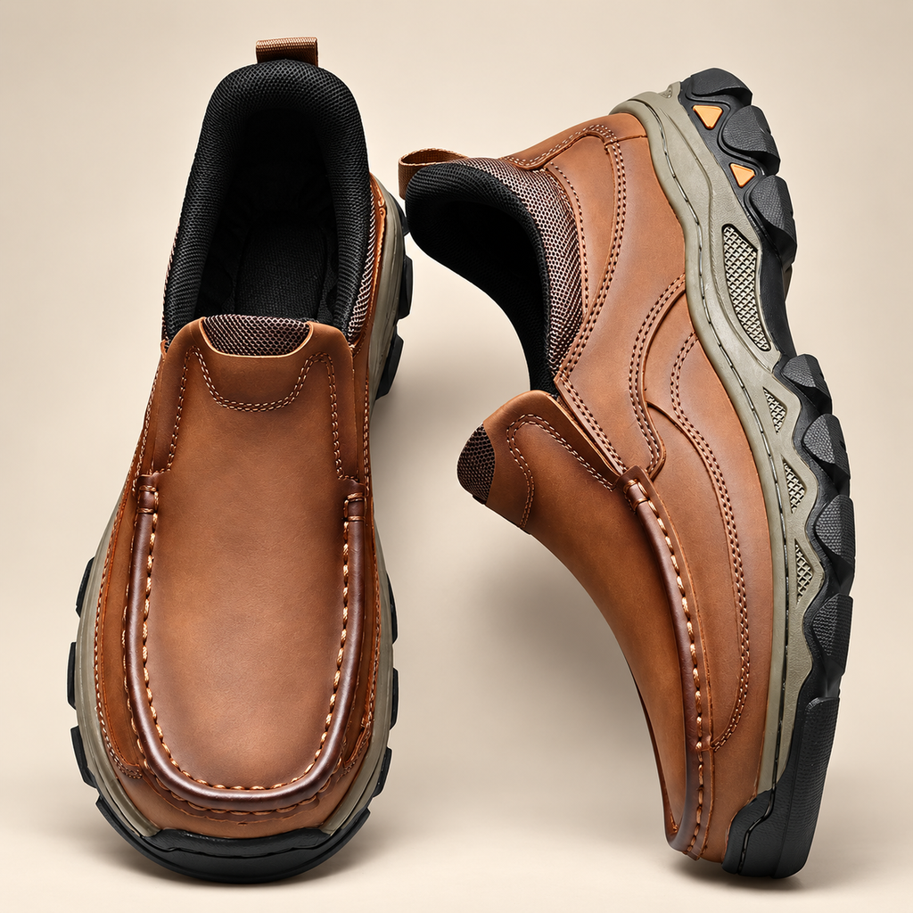 Lorenzo Men’s Moc-Toe Slip-On Shoes