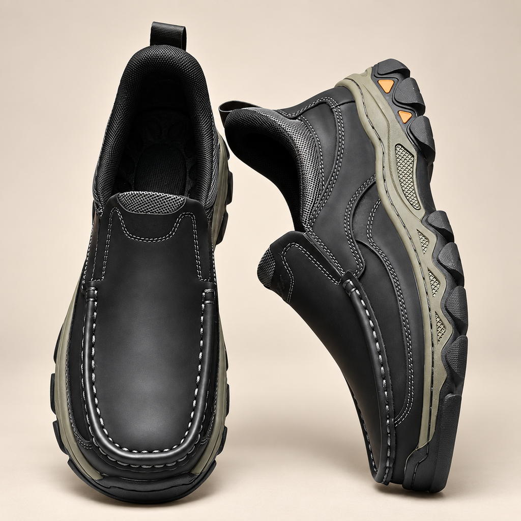 Lorenzo Men’s Moc-Toe Slip-On Shoes