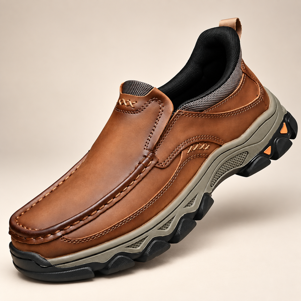 Lorenzo Men’s Moc-Toe Slip-On Shoes