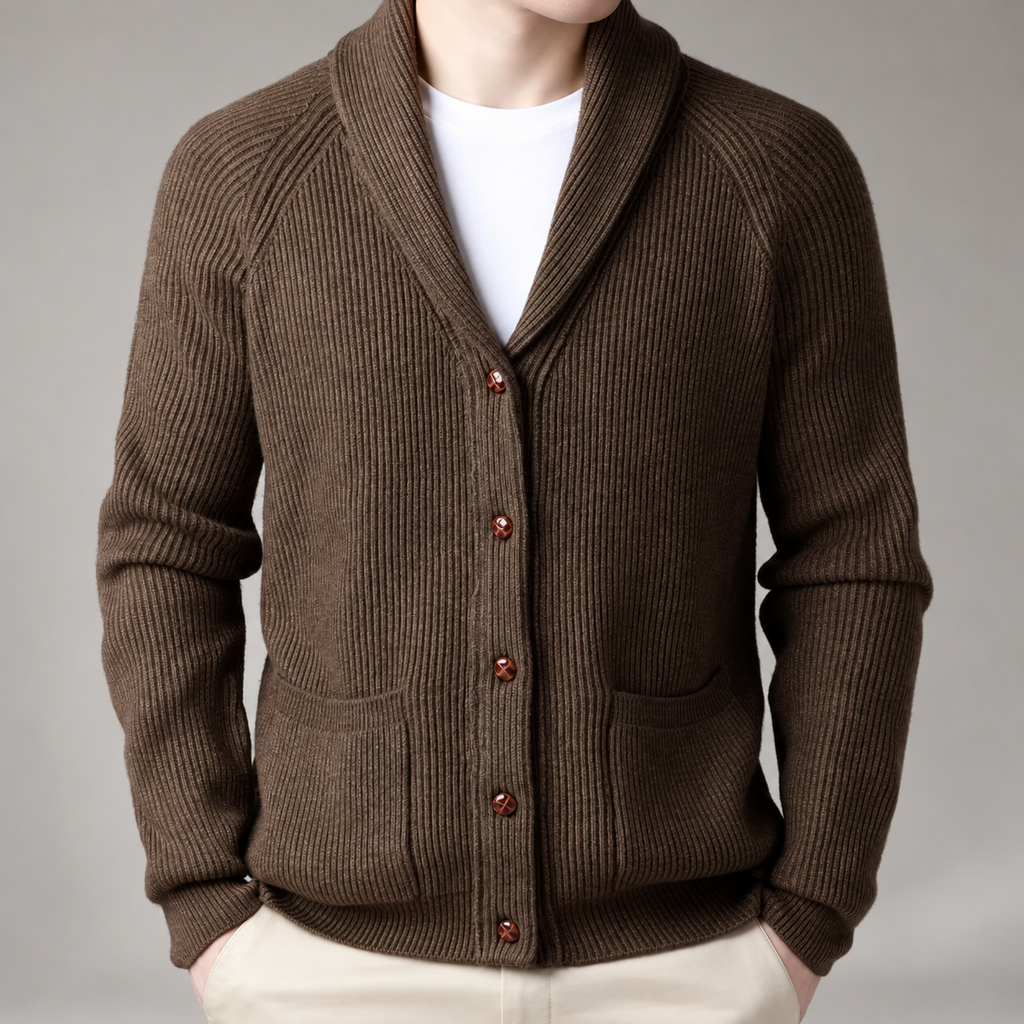 Theo Men’s Shawl Collar Button Cardigan