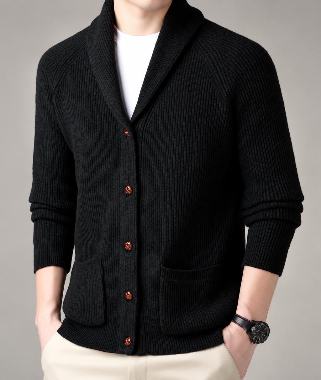 Theo Men’s Shawl Collar Button Cardigan