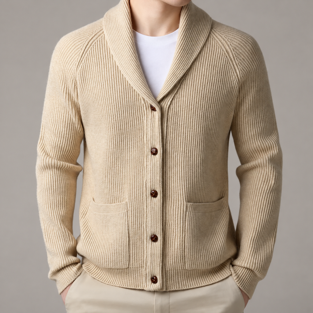 Theo Men’s Shawl Collar Button Cardigan