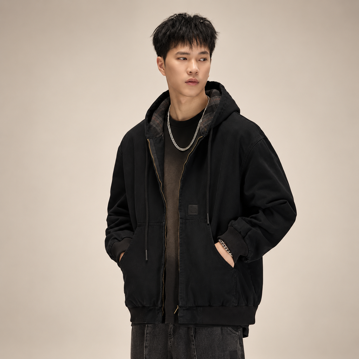 Marco Hooded Jacket with Front Pockets
