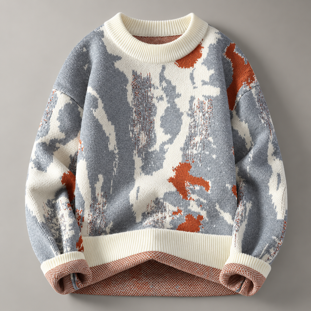 Henry Abstract Knit Crewneck Sweater