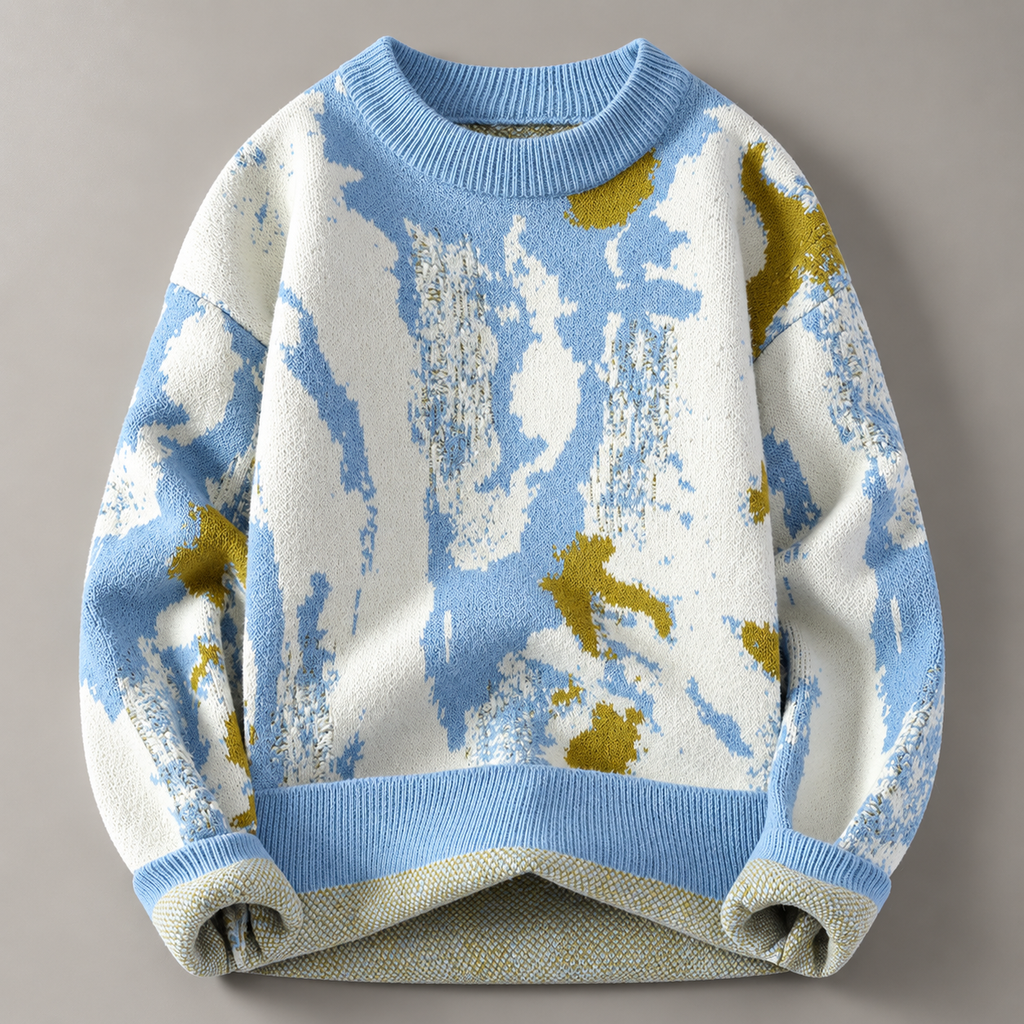 Henry Abstract Knit Crewneck Sweater