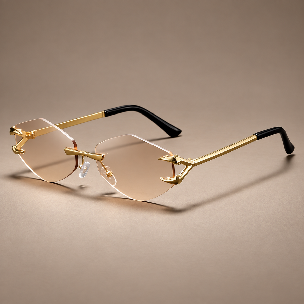 Michael Rimless Geometric Sunglasses