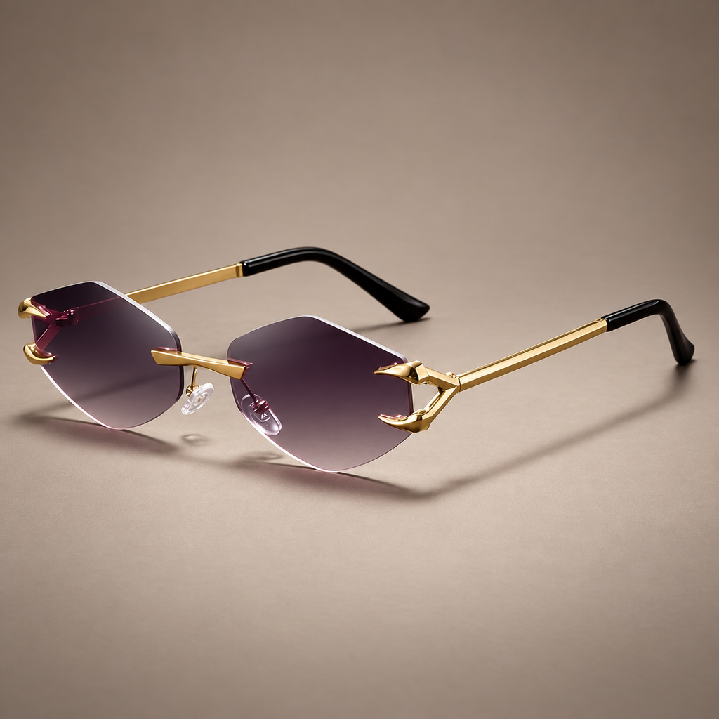 Michael Rimless Geometric Sunglasses