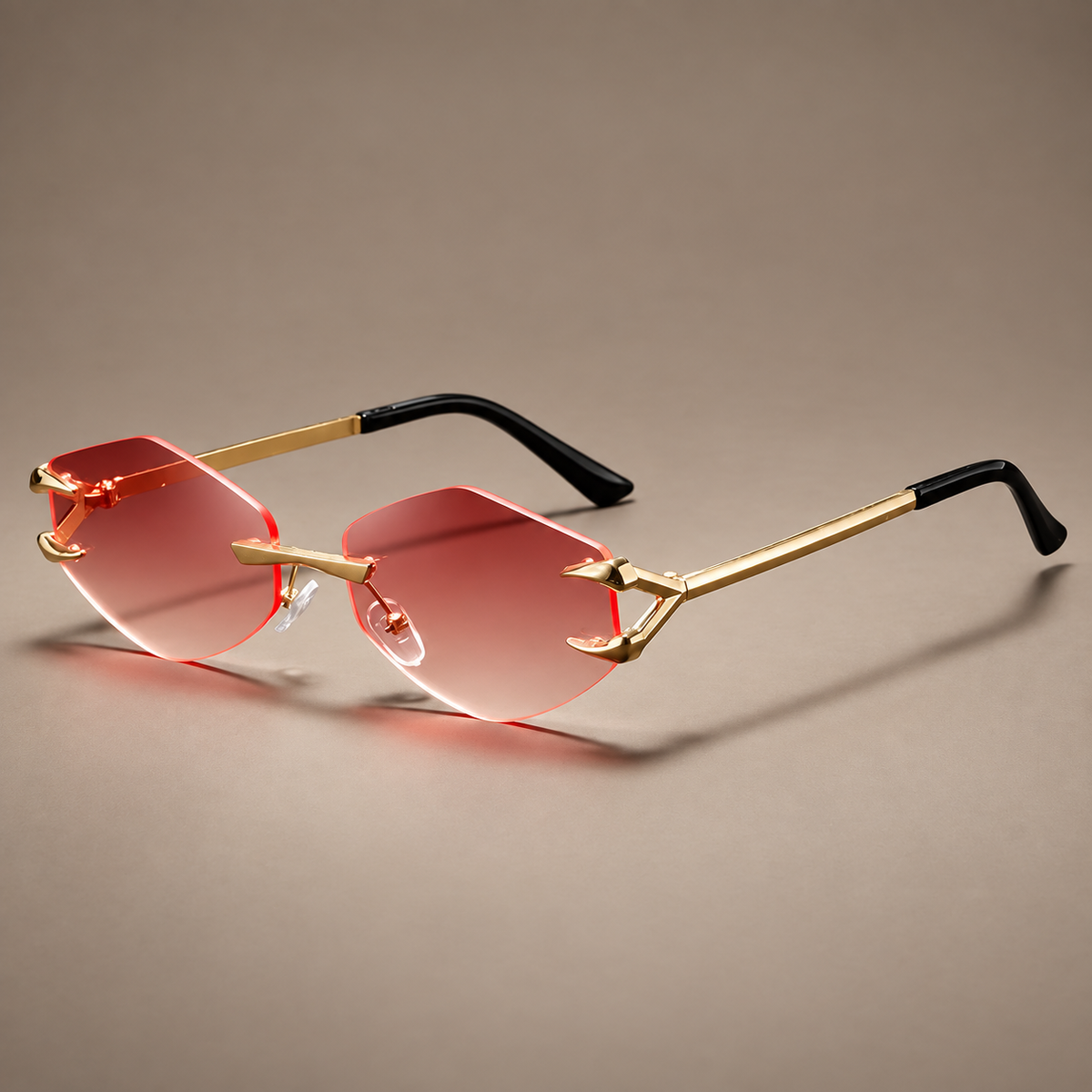 Michael Rimless Geometric Sunglasses