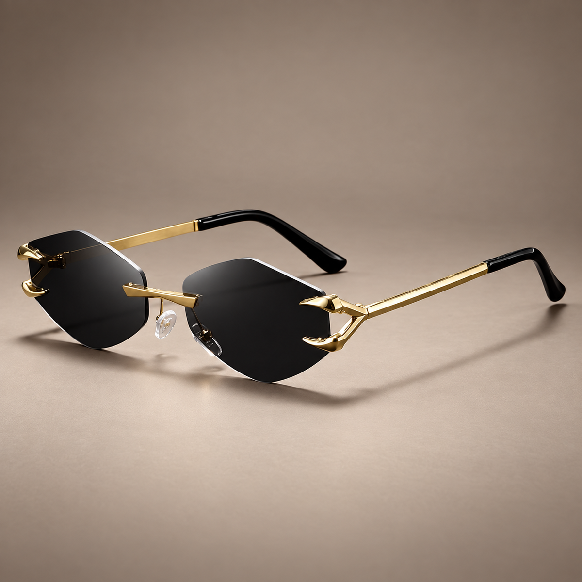 Michael Rimless Geometric Sunglasses