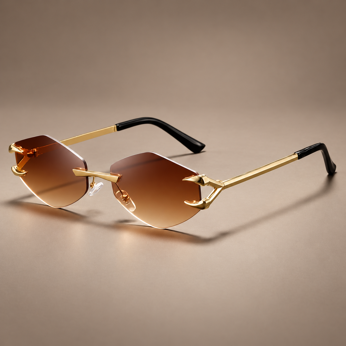 Michael Rimless Geometric Sunglasses