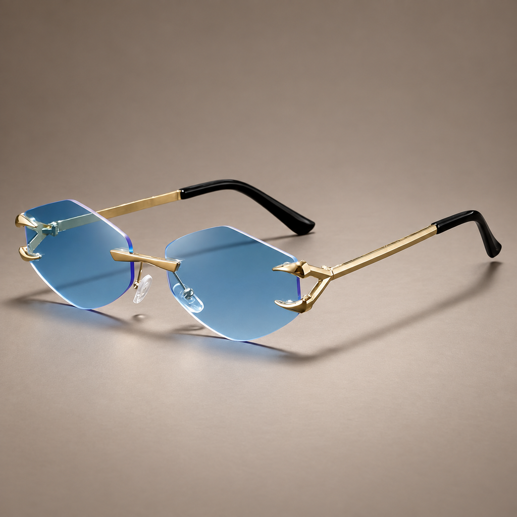 Michael Rimless Geometric Sunglasses