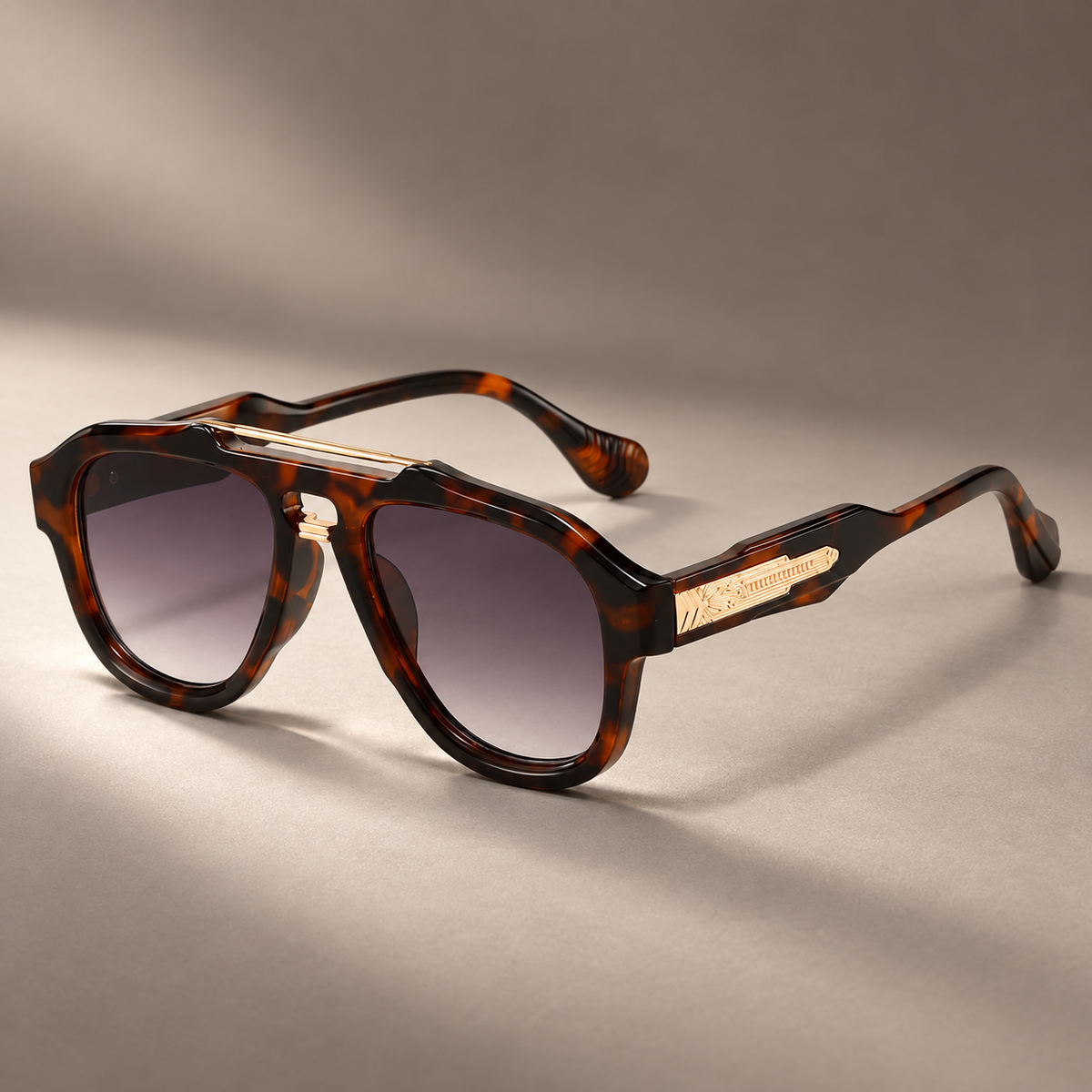 Maverick Double Bridge Square Sunglasses