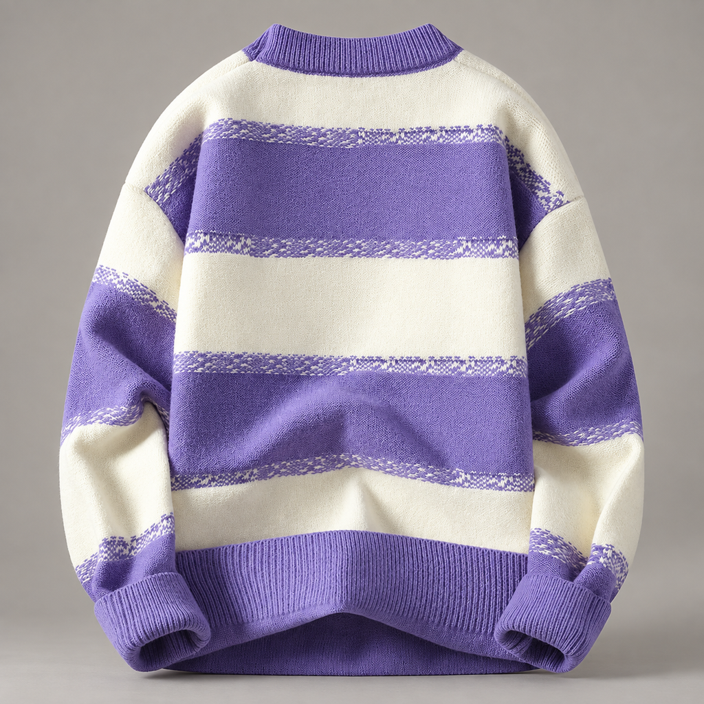 William Wide Stripe Pullover Sweater