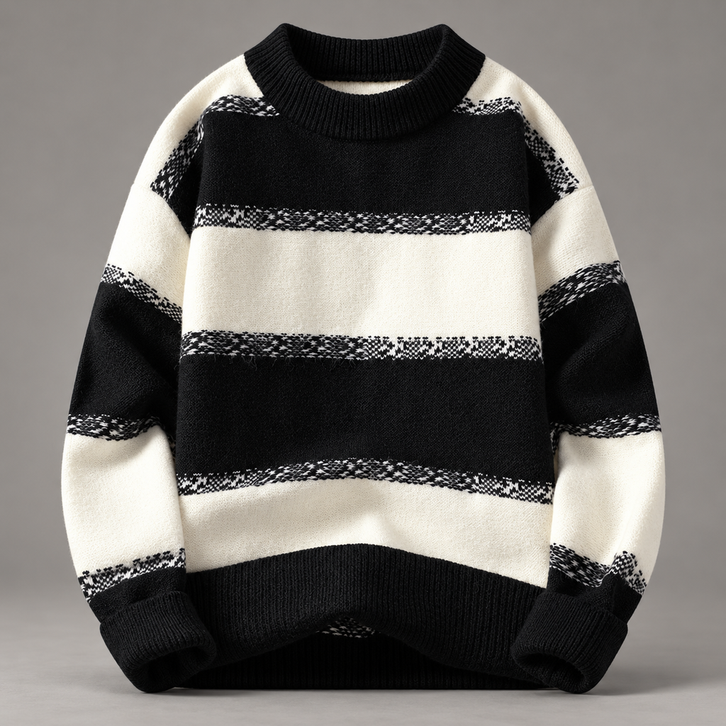 William Wide Stripe Pullover Sweater