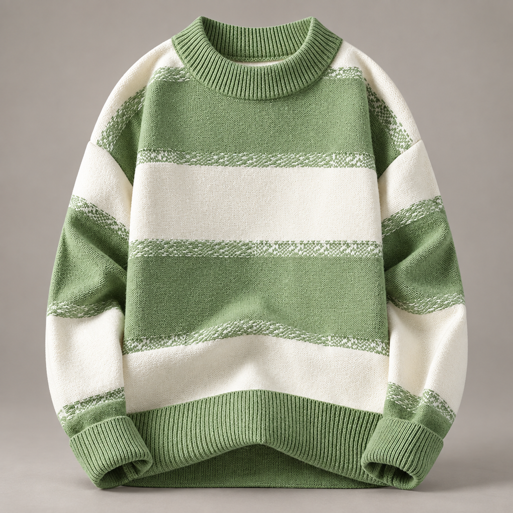 William Wide Stripe Pullover Sweater