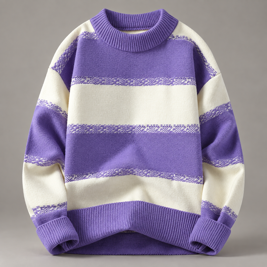 William Wide Stripe Pullover Sweater