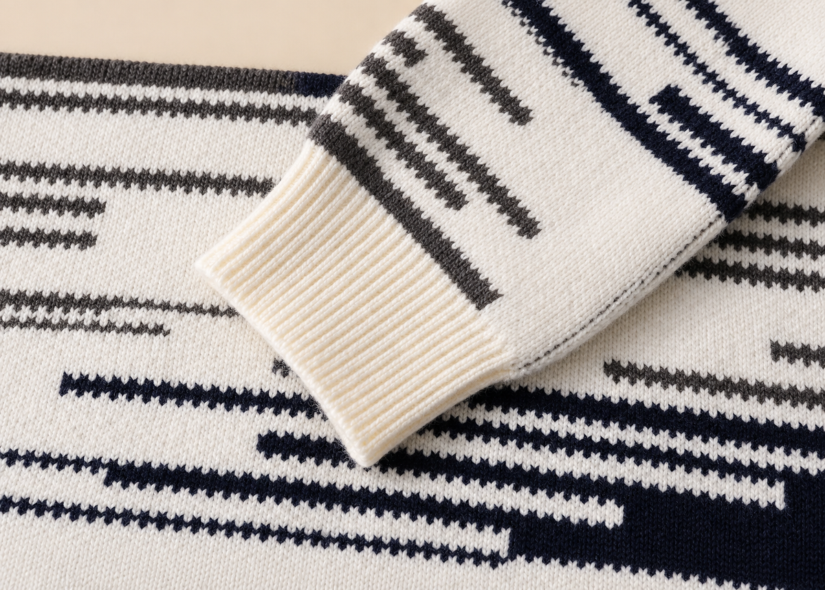 Alistair Men’s Abstract Stripe Crewneck Sweater