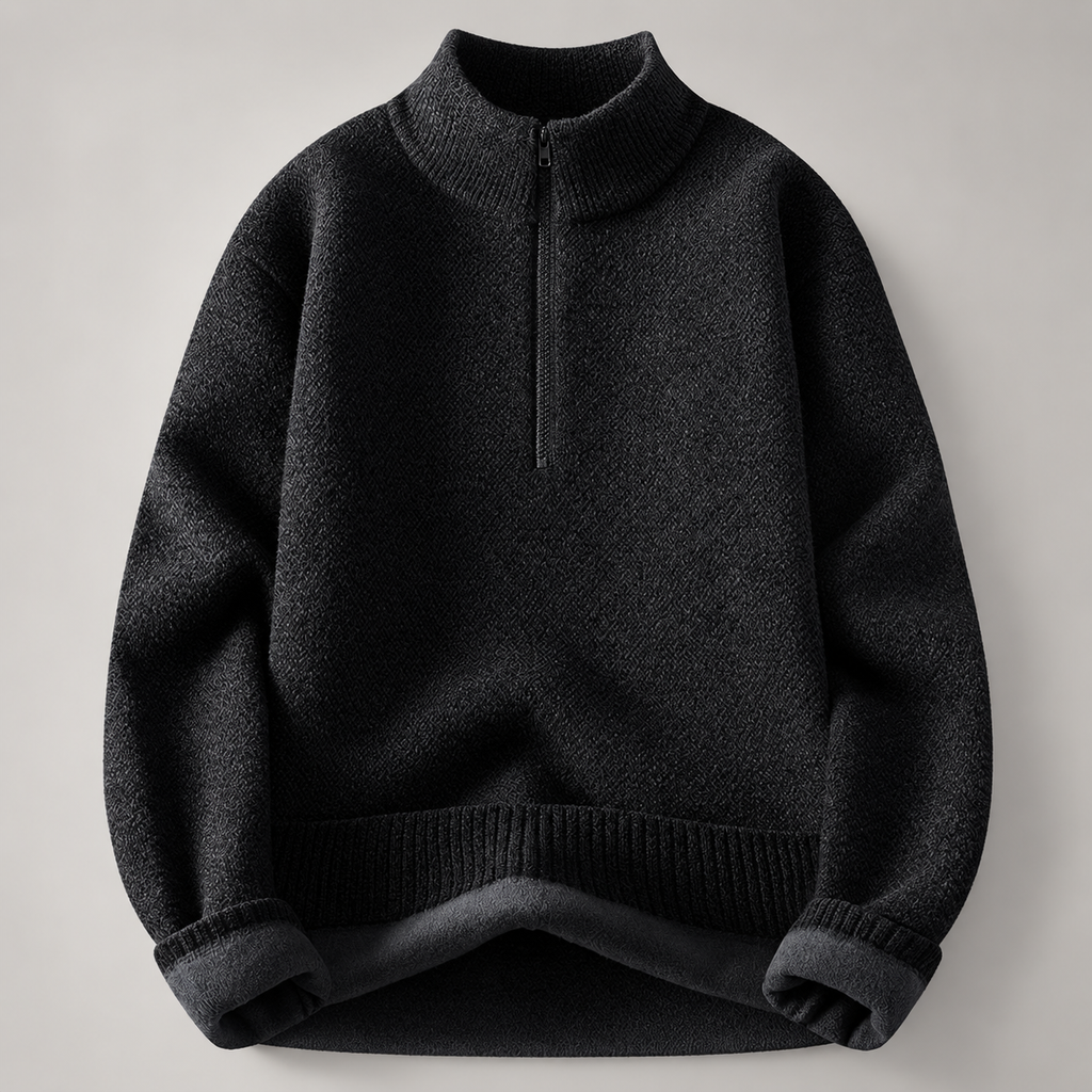 Blackstone Men's Textured Quarter-Zip Sweater