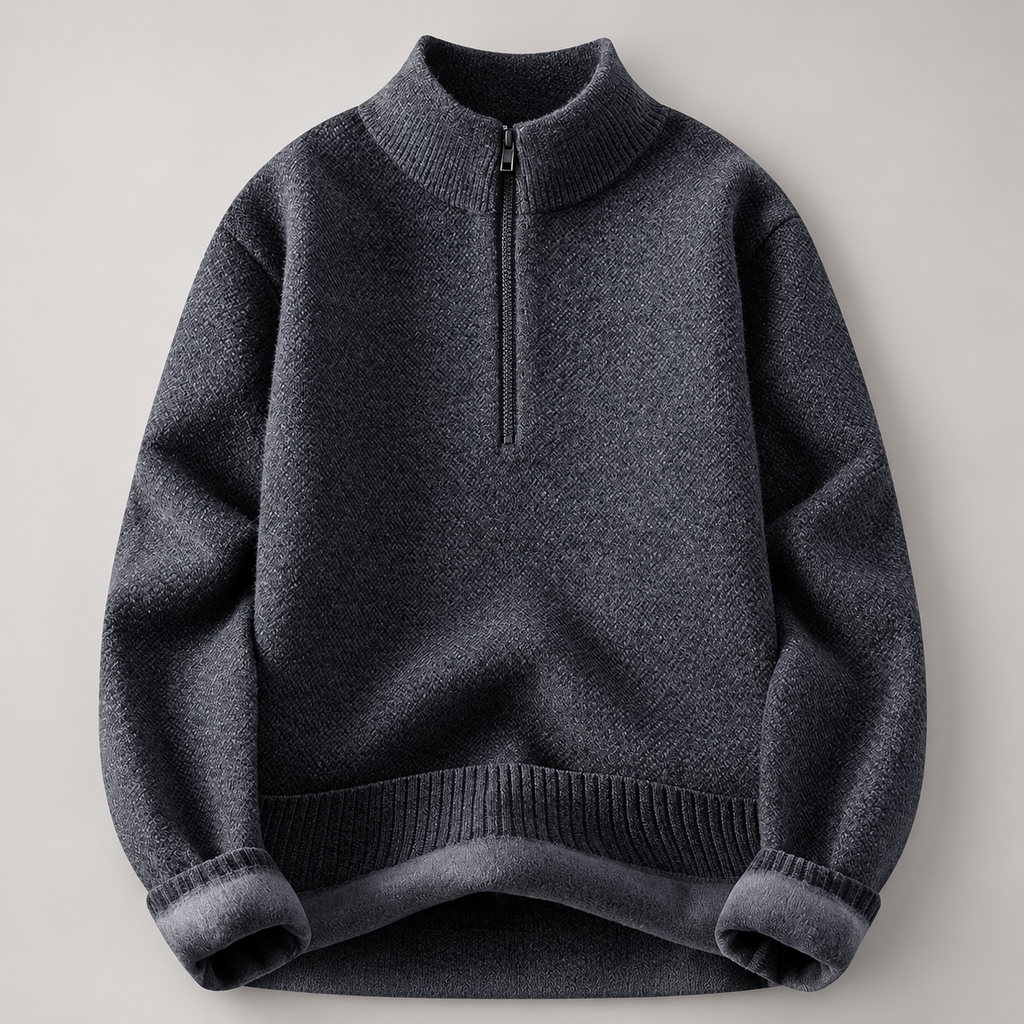 Blackstone Men's Textured Quarter-Zip Sweater