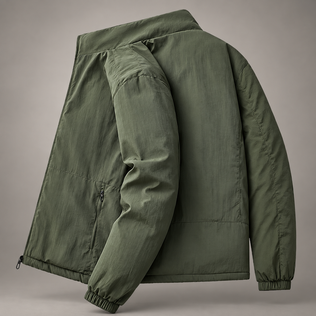 Heritage Men’s Plush-Lined Stand-Collar Jacket