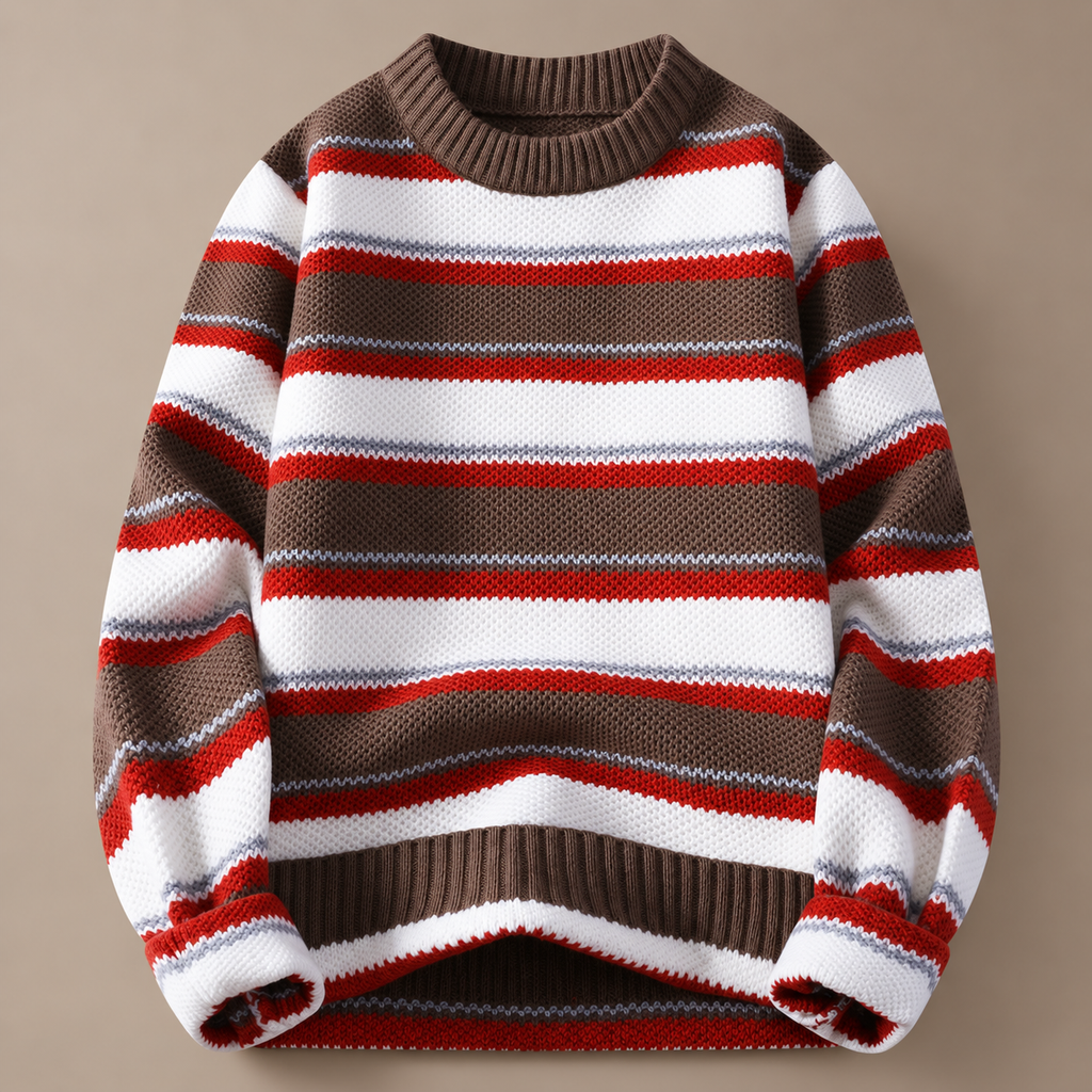 Gideon Horizontal Stripe Crewneck Sweater