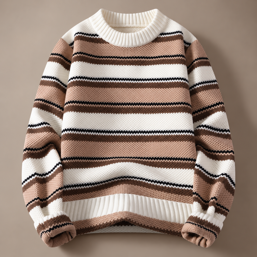 Gideon Horizontal Stripe Crewneck Sweater