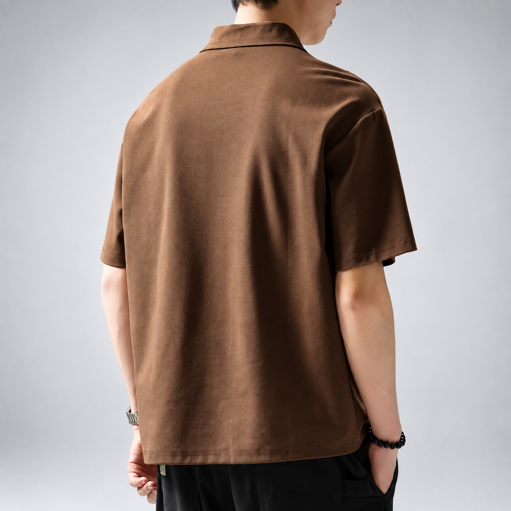 Corentin Men's Relaxed Fit Two-Button Polo Shirt