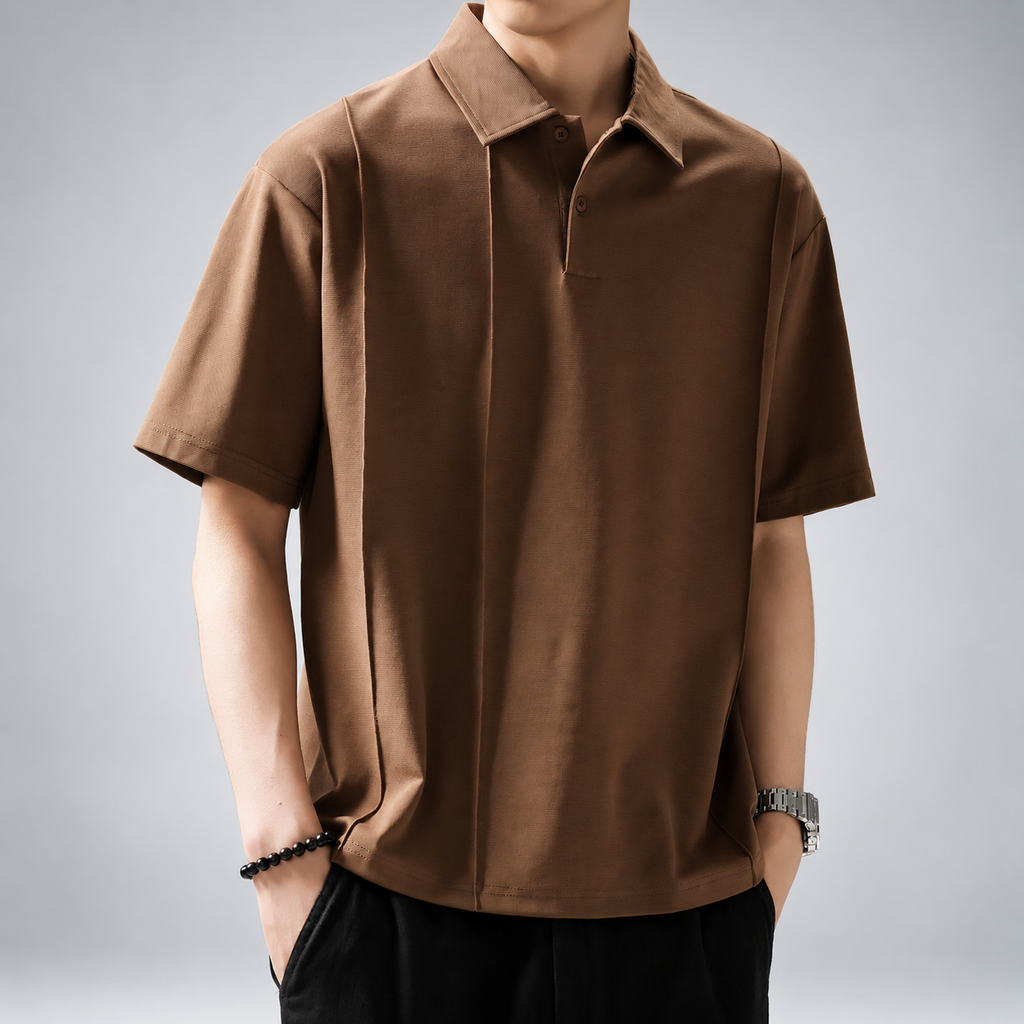 Corentin Men's Relaxed Fit Two-Button Polo Shirt