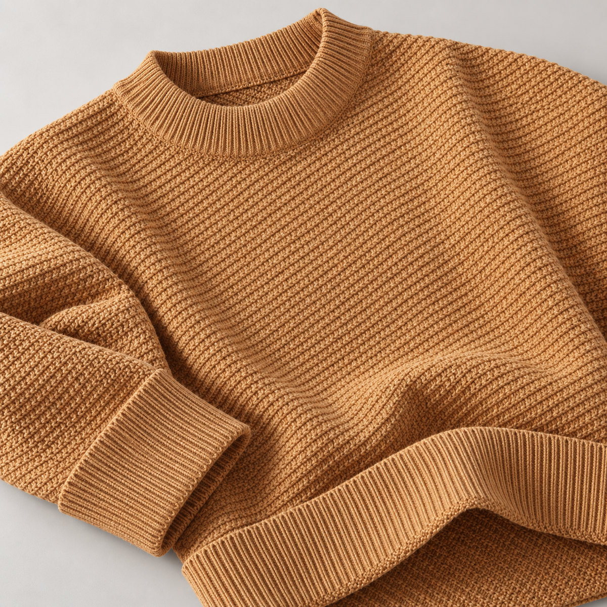 Graham Textured Knit Crewneck Pullover Sweater
