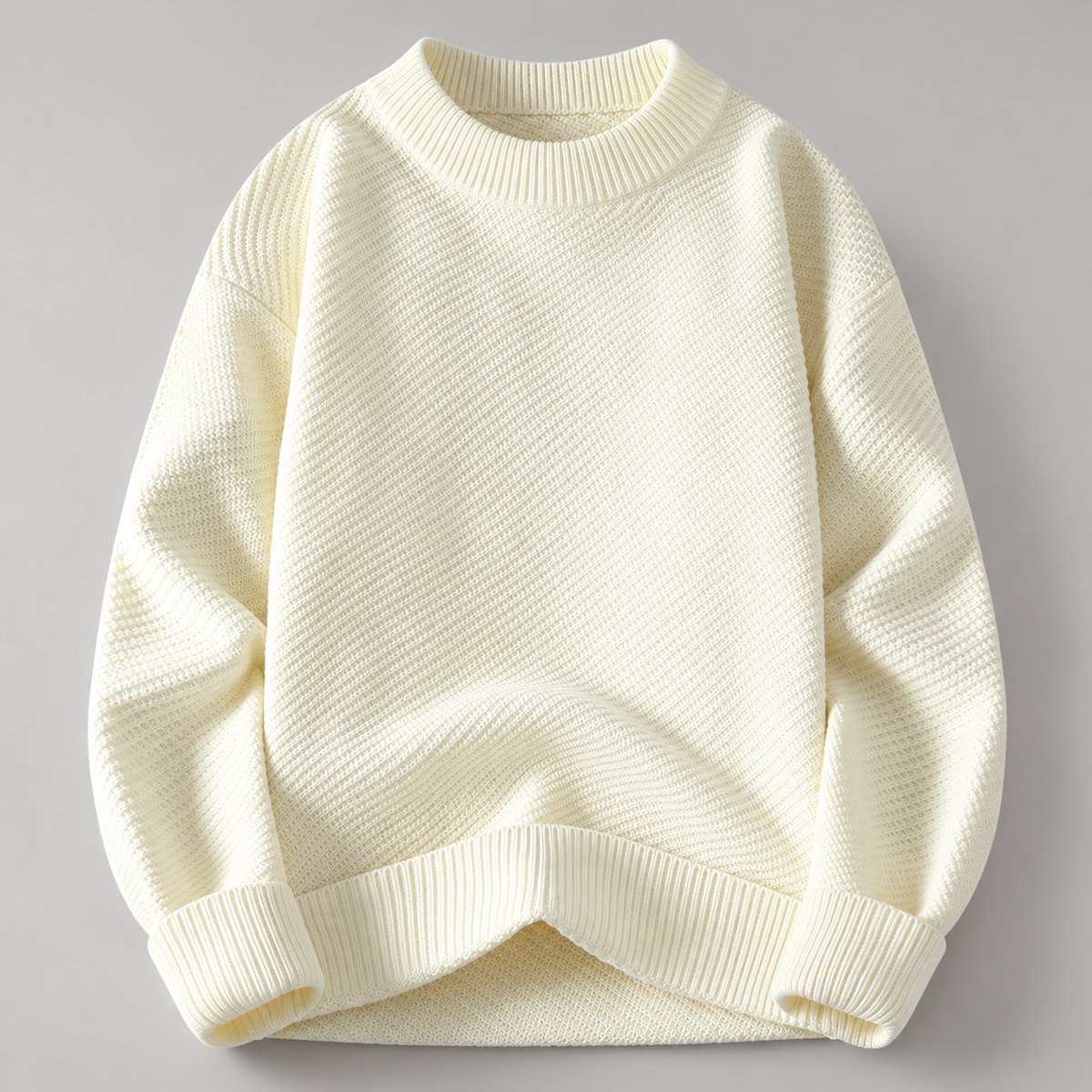 Graham Textured Knit Crewneck Pullover Sweater