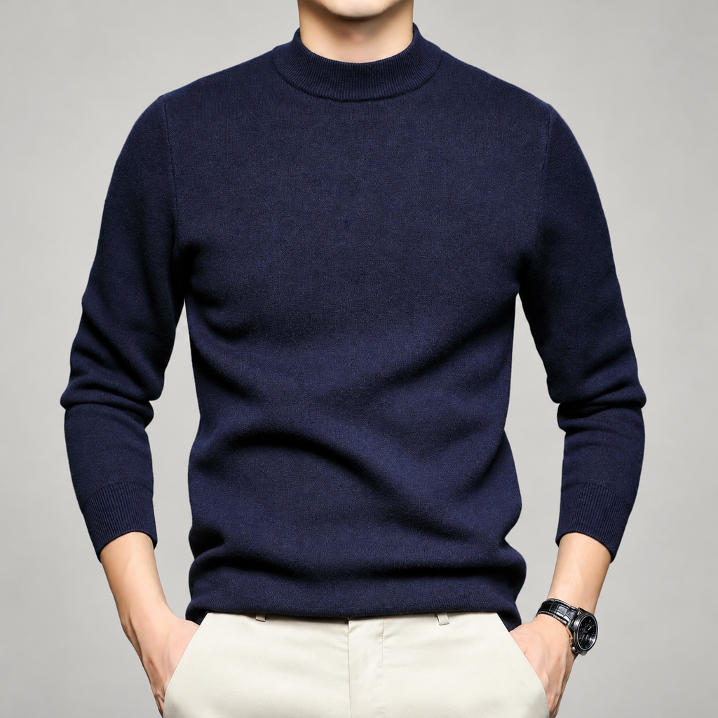 Bastien Men’s Long Sleeve Ribbed Trim Pullover