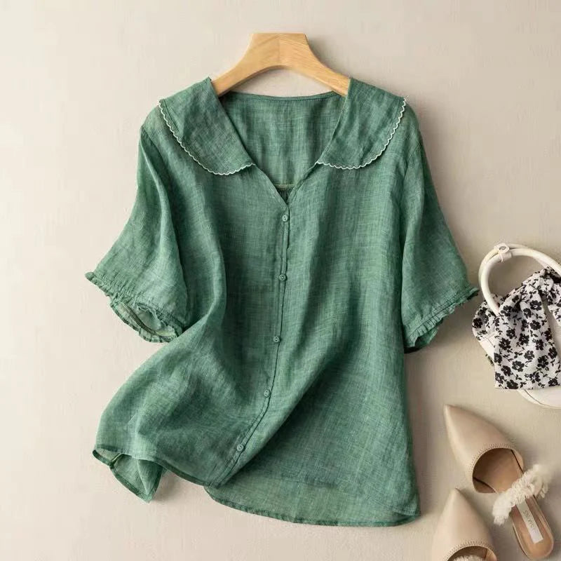 Amelia Linen Blouse