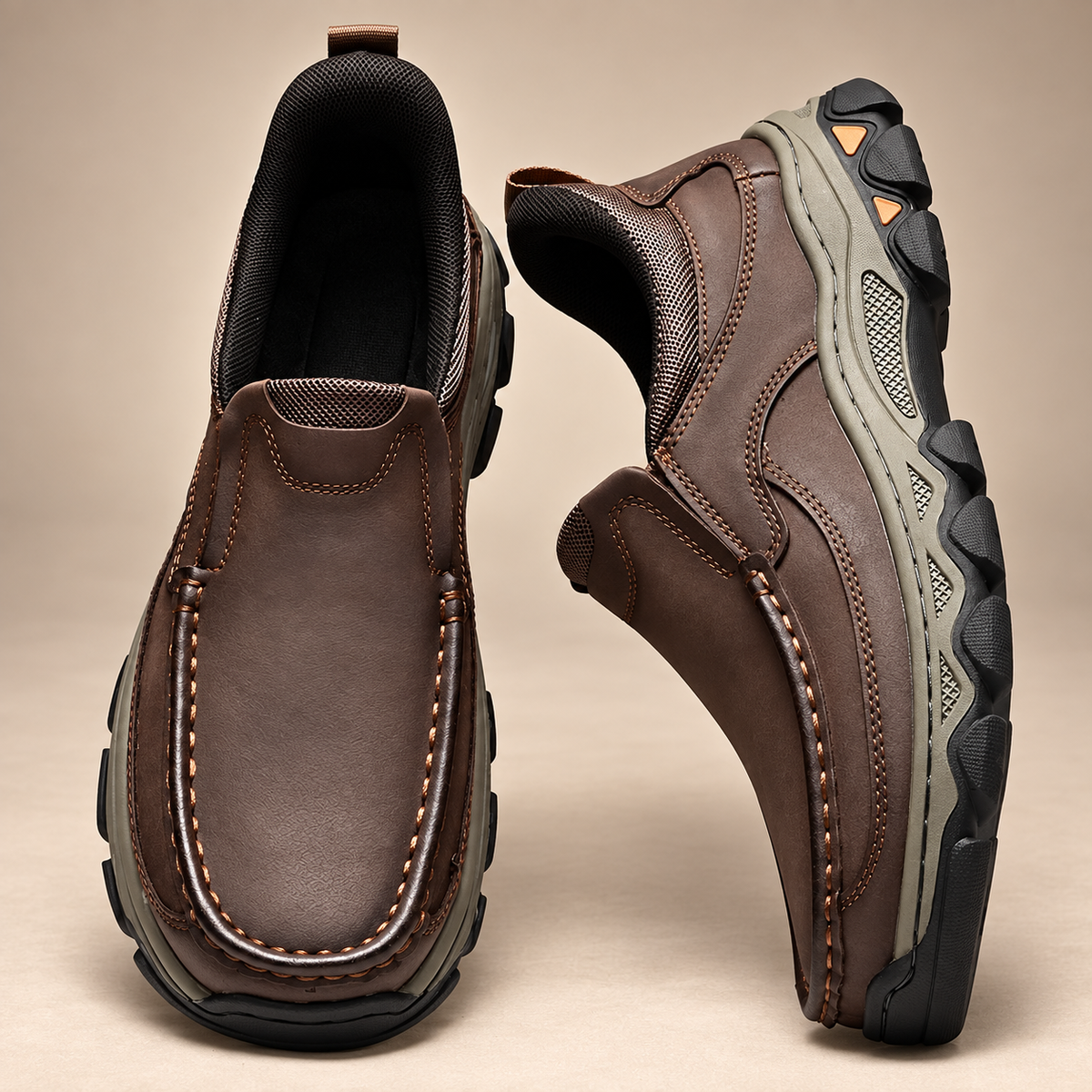 Oliver Men’s Slip-On Moc-Toe Casual Shoes with Chunky Sole