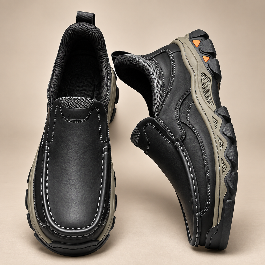 Oliver Men’s Slip-On Moc-Toe Casual Shoes with Chunky Sole