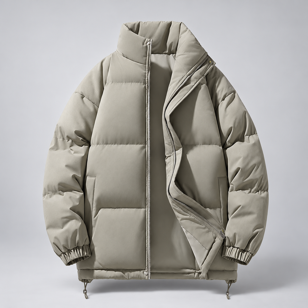 Alden Stand-Collar Quilted Puffer Jacket