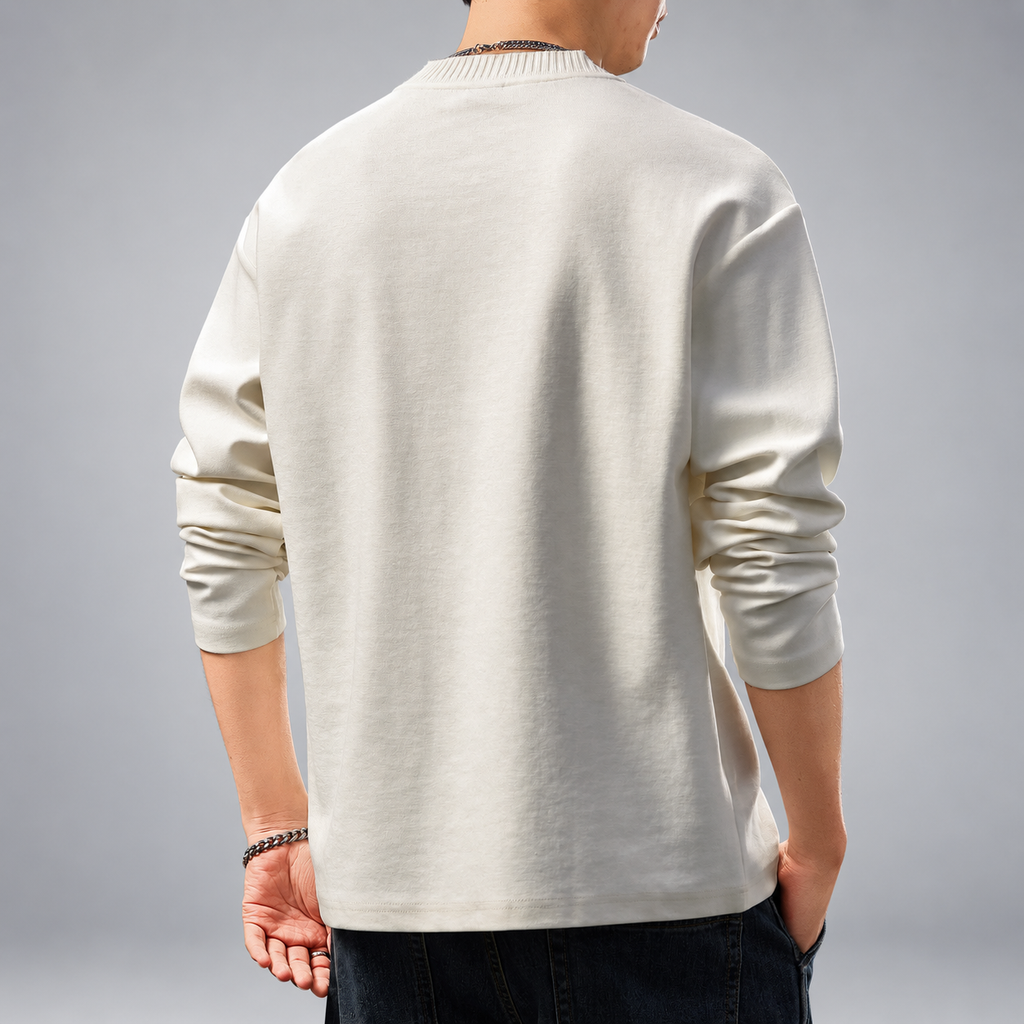 Valdieri Men's Relaxed Fit Long Sleeve Henley Shirt