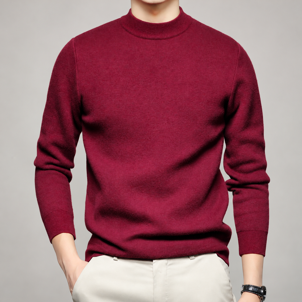 Bastien Men’s Long Sleeve Ribbed Trim Pullover
