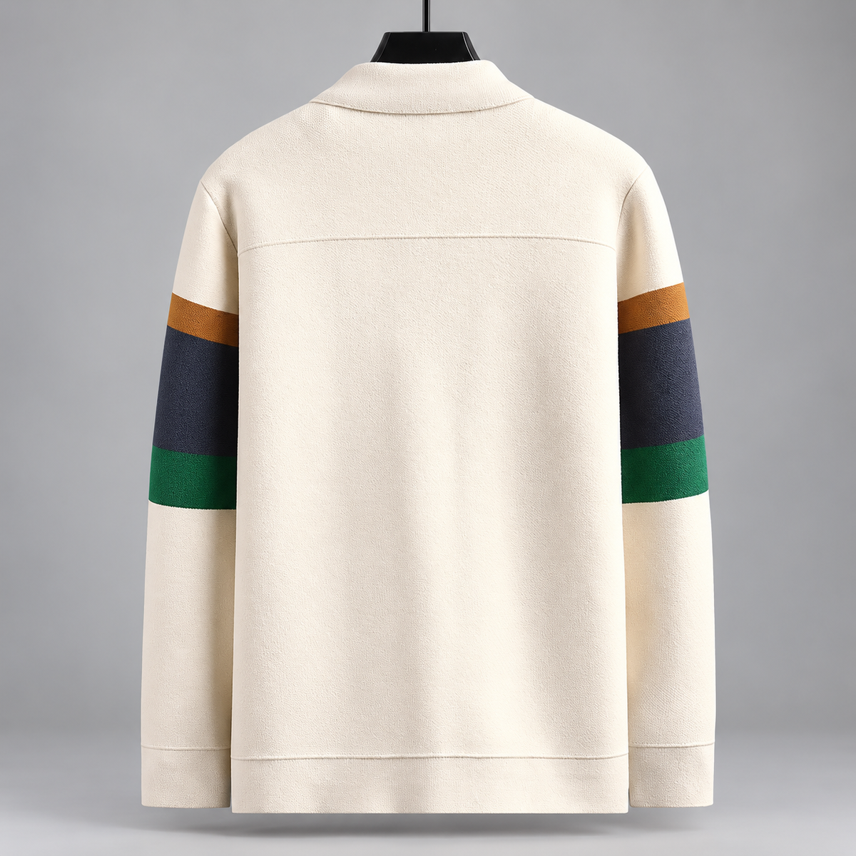 Bertram Men's Striped Knit Cardigan Jacket with Snap Front