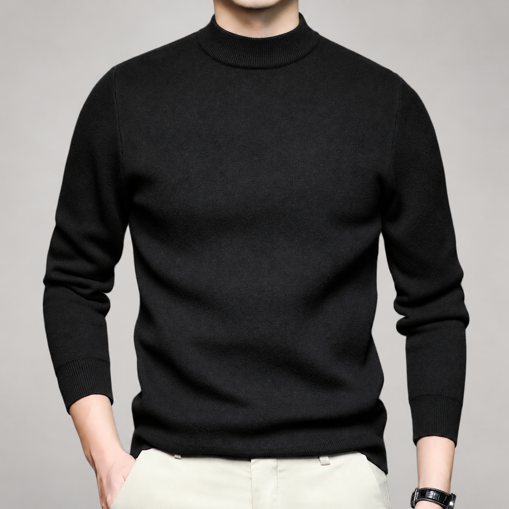 Bastien Men’s Long Sleeve Ribbed Trim Pullover