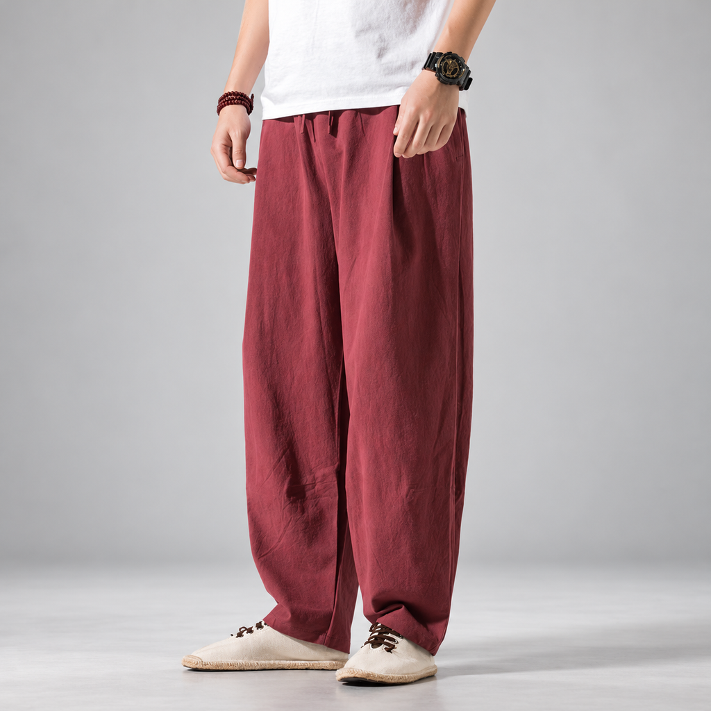 Whitaker Men's Textured Loose-Fit Casual Pants
