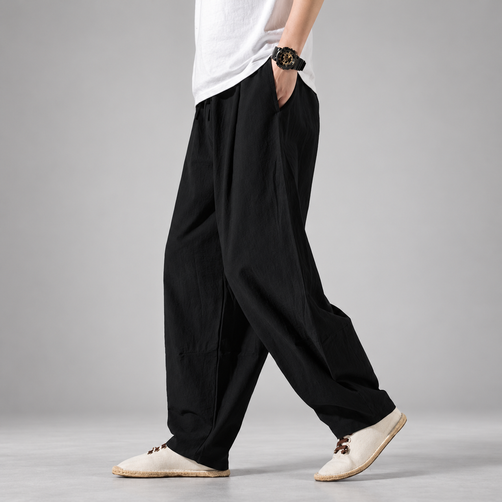 Whitaker Men's Textured Loose-Fit Casual Pants