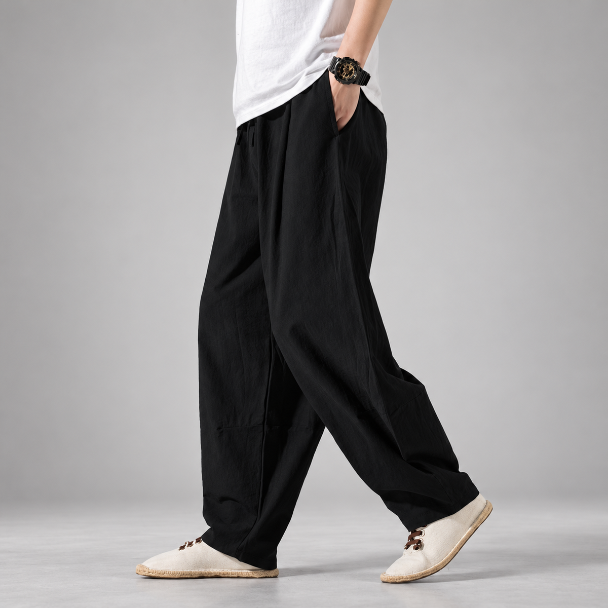 Whitaker Men's Textured Loose-Fit Casual Pants